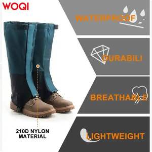 Protectores de piernas impermeables WOQI para senderismo, montañismo, deportes de nieve, camping al aire libre, para adultos, de neopreno y tela Oxford - Product Image 2