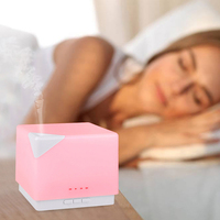 Diffuseur d'arômes électrique à grain de bois Vente en gros Humidificateur d'air à brume de parfum électrique carré Grand diffuseur d'huiles essentielles