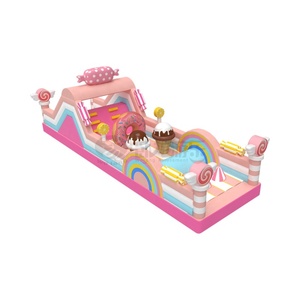 Parcours d'obstacles gonflable en PVC rose vif personnalisable Wolong 12x3.5x3.2m <span class=keywords><strong>pour</strong></span> enfants, usage intérieur/extérieur, <span class=keywords><strong>location</strong></span> commerciale, 500kg+ - Product Image 2