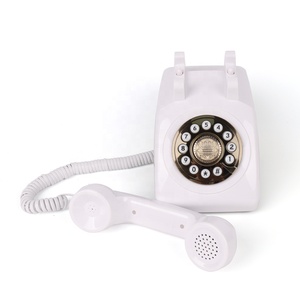 Téléphone sans fil rétro à bouton-poussoir blanc <span class=keywords><strong>pour</strong></span> la maison, le bureau et les restaurants - Product Image 5