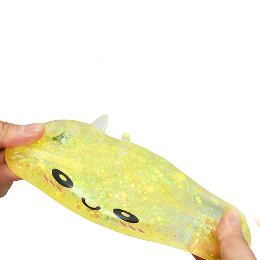 Jouet Squishy Licorne 8,5 cm, <span class=keywords><strong>2</strong></span> styles, Gel pailleté Malt/Lumière, Boîte de présentation de 12 pièces, Extensible, Anti-stress, Fidget, PU - Product Image 3