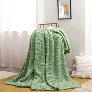 Wholesale Fleece <b>Throw</b> <b>Blanket</b> Soft Lightweight <b>Blanket</b> with 3D Jacquard Weave Pattern <b>Blanket</b> - Product Image 6