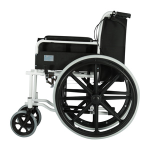 Fauteuil roulant manuel Yade Steel YC3000HPUBJ pliable, léger, avec pédales réglables pour personnes âgées et handicapées - Product Image 3