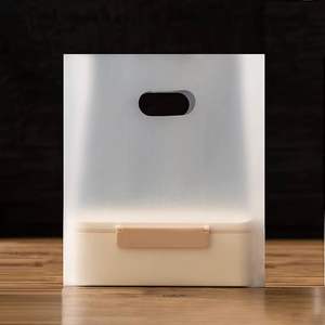 Sacs à provisions en plastique poly givré transparent paquet de pain sac de Ldpe sac en plastique découpé à l'emporte-pièce avec poignée - Product Image 1