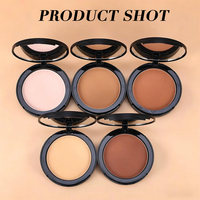 Poudre compacte pressée, correcteur hydratant, formule minérale, fini mat imperméable, fond de teint couvrant pour les peaux foncées