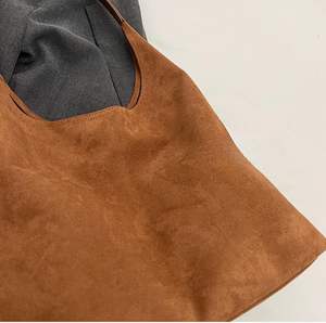 PU Leather <b>Handbag</b> Faux Suede Tote Bag with Pouch, Hobo <b>Slouch</b> Bag, Women's Shoulder Bags Retro Ladies Hobos Bags for Travel - Product Image 4