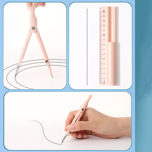 Đồ dùng học tập màu sắc tươi sáng công cụ chính xác trở lại học sinh Toán Hình Học la bàn vẽ la bàn bằng bút chì - Product Image 6