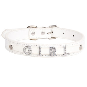 Collare <span class=keywords><strong>per</strong></span> Cani di Lusso Regolabile in Pelle PU, Personalizzabile con Strass e <span class=keywords><strong>Nome</strong></span>, <span class=keywords><strong>per</strong></span> <span class=keywords><strong>Gatti</strong></span> e Cani, Collare Fai-da-Te <span class=keywords><strong>per</strong></span> Animali Domestici - Product Image 6