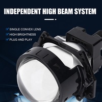 Haute luminosité 70W 5500K 3 pouces Bi LED double lumière projecteur lentille phare de voiture Auto système de foudre accessoires