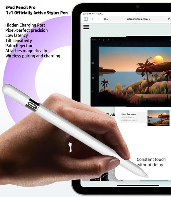 Magnetic Touch Screen Pencil Stylus Pen for Apple iPad Pro Air iPad Pro 2018-2025 Palm Rejection Drawing Writing Pencil