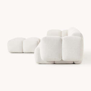 <span class=keywords><strong>Canapé</strong></span> d'angle modulaire en tissu, style minimaliste moderne, avec chaise longue réversible, meubles rembourrés pour salons de villa - Product Image 6