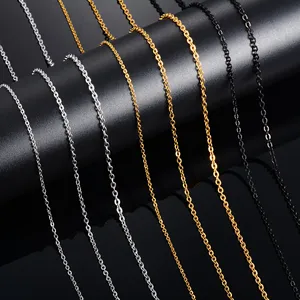 Collier Rolo en Acier Inoxydable pour Femme et Homme, Chaîne Câble Maillons O, Ras-de-cou, Accessoire Bijou DIY, Cadeau pour Elle - Product Image 3