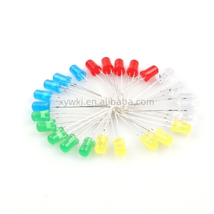 Kit d'échantillons LED 3mm 5mm, 5 couleurs chacune, 100 pièces, blanc, rouge, jaune, vert, bleu, F3 F5, boîte de diodes LED - Product Image 5