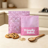 Emballage personnalisé pour biscuits, sachet individuel pour biscuits, emballage en plastique mat thermoscellable avec fenêtre transparente