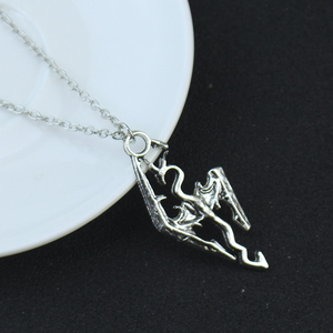 Collar <span class=keywords><strong>Skyrim</strong></span> con Colgante de Dinosaurio Dragón, Colgantes Antiguos Vintage, Joyería, Cosplay de Juego - Product Image 3