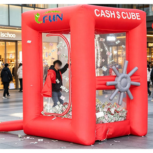 Cabine Gonflable Extérieure en Tissu Oxford pour Monnaie Numérique, Modèle <span class=keywords><strong>Cube</strong></span> en PVC avec Souffleur et Accessoires, Garantie 1 An - Product Image 1