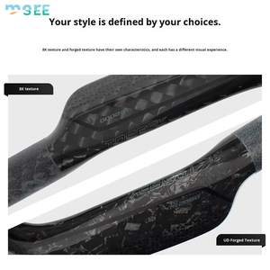 Manubrio de Bicicleta de Carretera SeeMore con Logotipo Personalizado 8K/UD, Manubrio Aerodinámico para Bicicleta de Pista, Manubrio de Carbono para Bicicleta de Carretera - Product Image 2