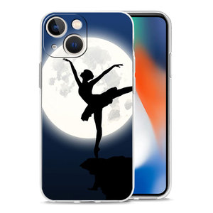 Custodia per telefono di lusso semplice danza cigno per iPhone 15 16 14 13 12 11 17 Max XS X XR SE Plus Cover trasparente per lenti in TPU