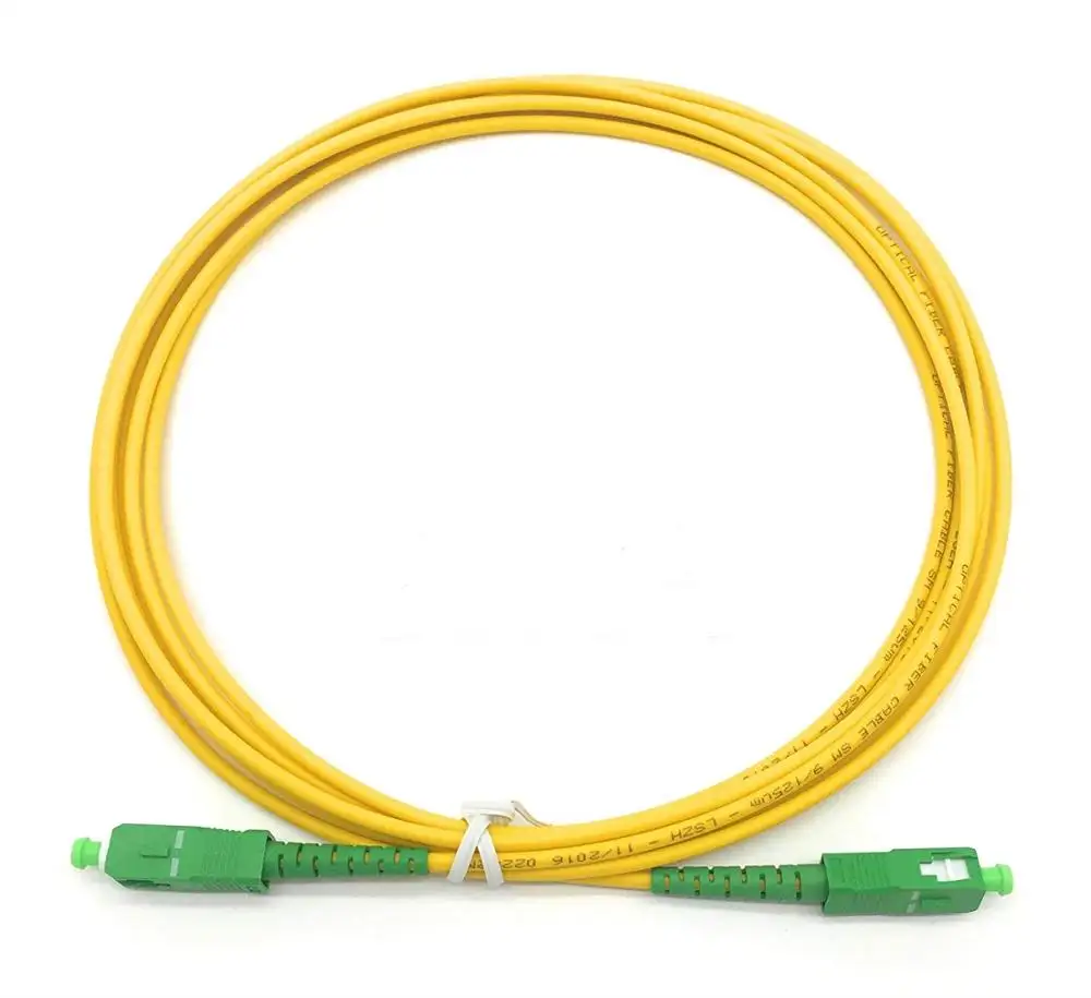 1m SC/APC to SC/APC Patch Cord Single Mode PVC 0.9mm 1 core Fiber Optic Patch Cable