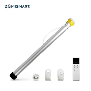 Zemismart可充电卷帘电机，用于38毫米管电动百叶窗电动遮阳射频遥控器