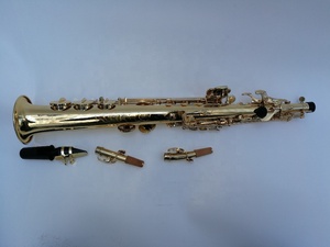 Sassofono Soprano Best Seller OEM di Alta Qualità, Laccato Oro, Tono Bb, Sassofono Soprano Dritto con Chiave Fa Alta (JSST-700L) - Product Image 3