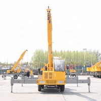 Grue mobile LUYING montée sur camion de 5 à 16 tonnes, flèche hydraulique droite, moteur Changchai, moment de charge élevé, prix usine, à vendre