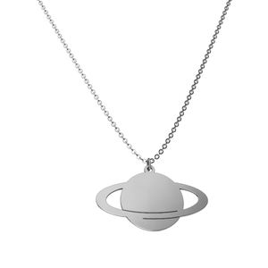 <span class=keywords><strong>Collana</strong></span> con Ciondolo <span class=keywords><strong>Saturno</strong></span> Placcato Oro Rosa, Gioielli Delicati all'Ingrosso, <span class=keywords><strong>Collana</strong></span> da Donna con Catena - Product Image 2