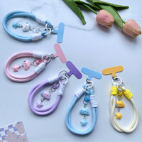 Vente en gros de lanière de téléphone courte tressée en nylon lanière de téléphone à double boucle breloque caméra de téléphone universelle