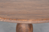 Table ronde de salle à manger simple vintage en bois recyclé naturel