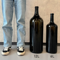 Grande bouteille de vin de 9L/12L/15L/18L/24L/30L grande bouteille de champagne géante pour l'affichage avec couvercles vides emballage de stockage