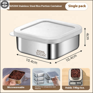 กล่องเตรียมอาหารสแตนเลส 304 พร้อมฝาปิด ป้องกันการรั่วซึม <span class=keywords><strong>ใช้</strong></span>กับไมโครเวฟได้ สำหรับอาหารร้อนและเย็น รับทำโลโก้ตามสั่ง ขายส่ง - Product Image 2