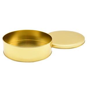 Barattolo Rotondo <span class=keywords><strong>in</strong></span> Metallo Color Oro per Dolci, Grado Alimentare, Fornitura Diretta dalla Fabbrica - Product Image 5
