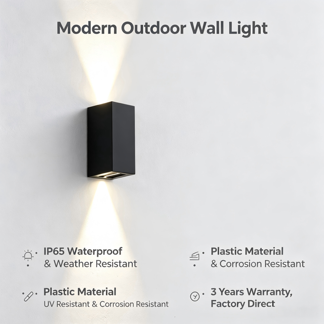 Factory Price 4W up and Down Waterproof IP65 High Quality Polycarbonate Modern Outdoor LED Wall Lamp Garden Wall Light
