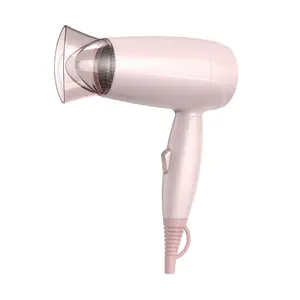 Secador de pelo profesional de fabricante, secador de pelo de viaje frío caliente de 1200W, secador de pelo portátil rosa para el hogar