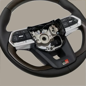 Maictop GR Style Accessoires d'intérieur <span class=keywords><strong>Volant</strong></span> de voiture en cuir et fibre de carbone pour Toyota Land Cruiser LC300 LC200 - Product Image 3