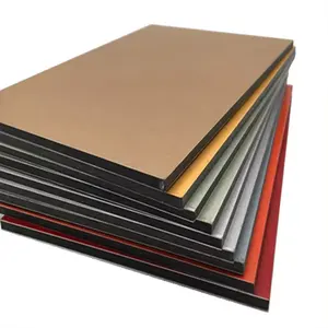 Tahan api mantel warna pvdf glossy/Marmer/warna kayu panel komposit aluminium alucobond