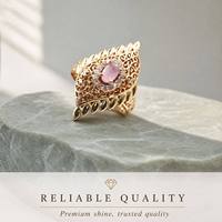 Bague de mariage rétro pour couples, fabrication artisanale du Moyen-Orient, en cuivre et laiton, avec pierre précieuse naturelle
