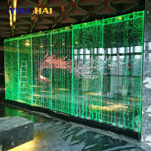 ม่านน้ำอะคริลิคผนังกั้นห้องสำหรับตกแต่งน้ำตกหน้าจอขนาดใหญ่มีฟอง LED - Product Image 2