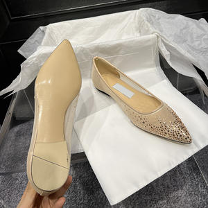 Nuevas Bailarinas de Malla con Punta Fina y Pedrería para Otoño 2026, Ligeras, Versátiles, Elegantes para Fiesta, Zapatos Individuales para Mujer - Product Image 1