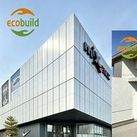 Panneau composite en aluminium ignifuge de qualité A2B1, couleur unie, 4 mm, pour revêtement mural moderne dans les centres commerciaux, l'architecture et les stations-service