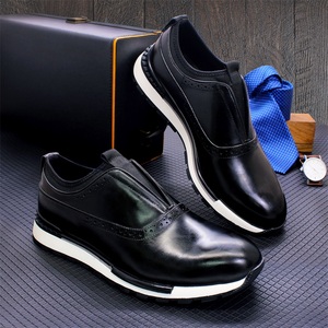 Novedad Zapatos Casuales para Hombre de Piel de Vaca de Primera Capa Diseño sin Cordones Cómodos Tenis Transpirables Hechos a Mano Suela Antideslizante Deportivos - Product Image 6