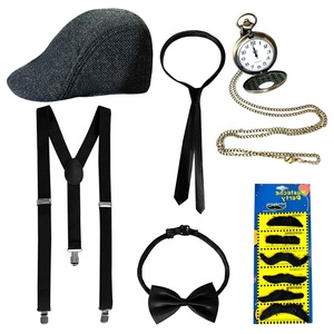 Disfraz <span class=keywords><strong>de</strong></span> Cosplay <span class=keywords><strong>de</strong></span> El Gran Gatsby, Conjunto <span class=keywords><strong>de</strong></span> Accesorios <span class=keywords><strong>de</strong></span> Gánster <span class=keywords><strong>de</strong></span> los Años 20 para Hombre, Gorra <span class=keywords><strong>de</strong></span> Reportero, Tirantes, Brazaletes, Corbata <span class=keywords><strong>de</strong></span> Moño, Envío Directo30 - Product Image 6