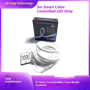 5M hình máy bay dẫn dải đèn bảy màu âm nhạc thông minh ánh sáng mềm không thấm nước IP65 nhựa Epoxy cho ứng dụng Bluetooth 5V đầy màu sắc - Product Image 2