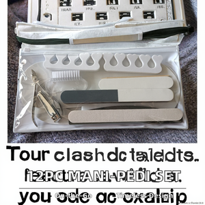Ensemble de manucure et de pédicure jetable professionnel 12 pièces Matériau EVA emballé dans un sac en PVC - Product Image 2