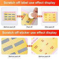 Qrikko Scratch Off Sticker Gris auto-adhésif Scratch Off Label Cartes à gratter Jeux