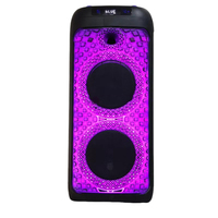 Altavoz de Karaoke Profesional Recargable con Control Remoto Inalámbrico, Luces LED RGB y Reproductor de Audio para Guitarra
