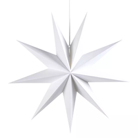 Offres Spéciales 25 CM étoile à neuf branches ornements de noël suspendus étoiles pendentif lanterne étoile en papier pour décoration de fête d'anniversaire