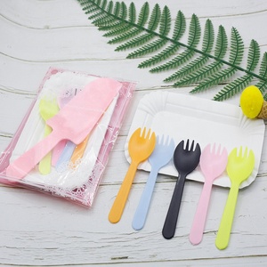 Wedding Birthday Party Cake utensils disposable plastic tableware / spoon / fork / knife