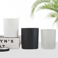 Contenant en verre pour bougie, emballage de luxe unique et personnalisé, petit et vide, avec couvercle, pour bougie 'candel', vente en gros