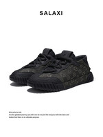 Baskets noires épaisses de créateur, couleur unie, plateforme, streetwear, mode, respirantes, semelle amortie, décontractées urbaines, automne été